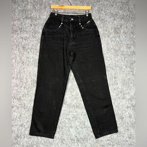 Vintage Rockies Black Studded High-Rise Boyfriend Jeans Size 11/12